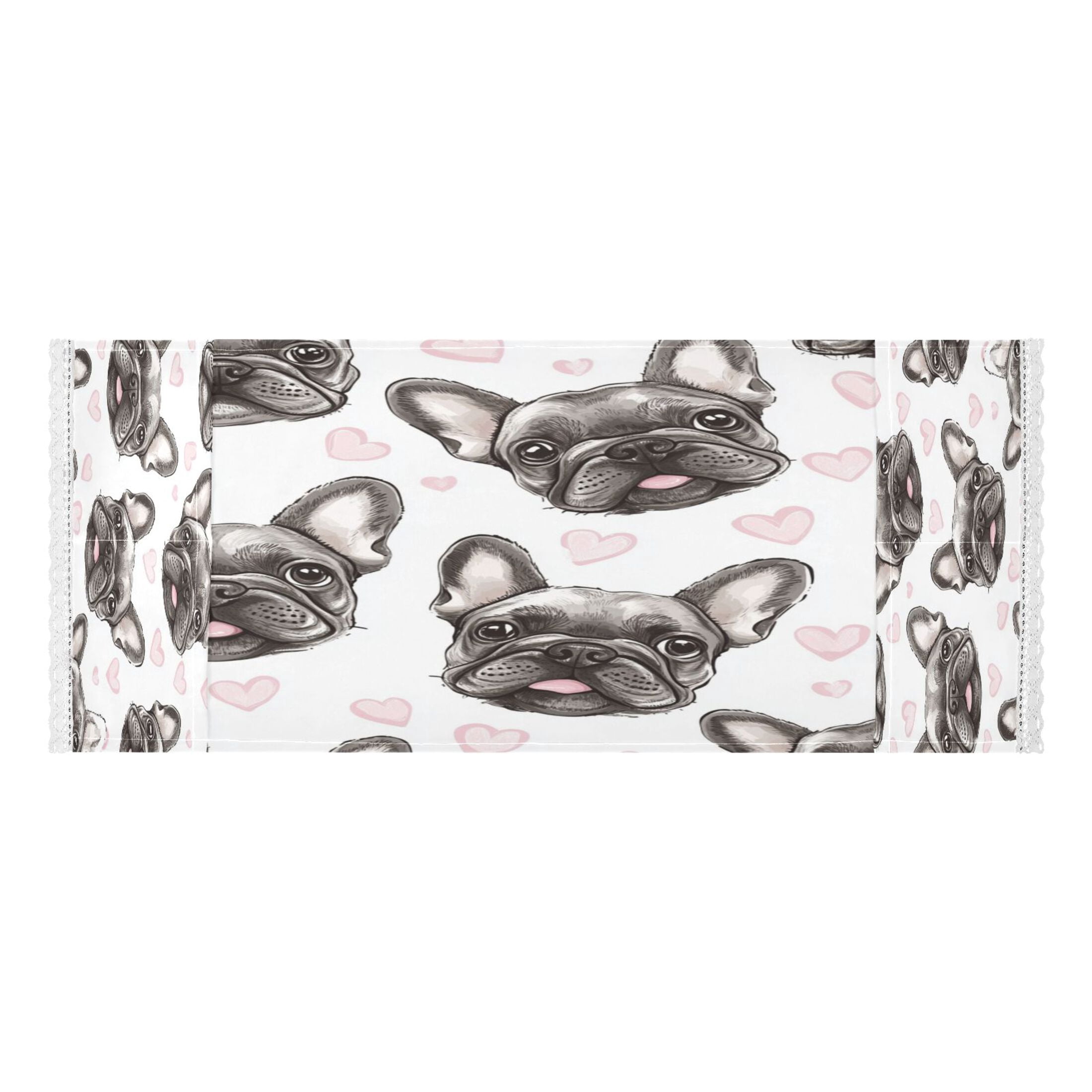 WOBOGO Adorable French Bulldog Faces Pattern Washing Machine Cloth Dryer Refrigerator Top Cover Protective Non-Slip Mat For Kitchen Laundry