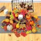 thumbnail image 5 of Juego de 128 minicalabazas artificiales para Halloween, decoración de bellotas, piñas y hojas de arce, bellotas de otoño., 5 of 5