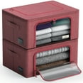 thumbnail image 1 of Boîte de Rangement avec Fenêtre Petite Rose - Lot de 2, 1 of 11