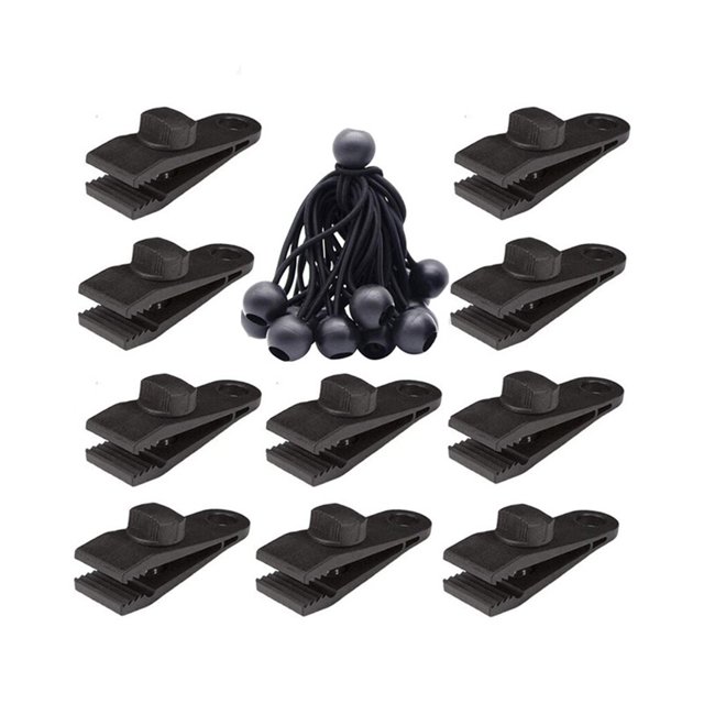 Clips de Bâche de Tente Pinces Coupe-Vent Imperméables Réutilisables Clips de Verrouillage Robustes pour Auvent Type 7