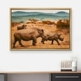 thumbnail image 3 of wall26 Framed Canvas Print Wall Art African Savanna Safari Jungle Rhino Stampede Nature Animals Photography Realism Rustic Scenic Landscape Colorful for Living Room, Bedroom, Office - 16"x24&quo, 3 of 5