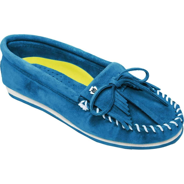 Blue 2025 minnetonka moccasins