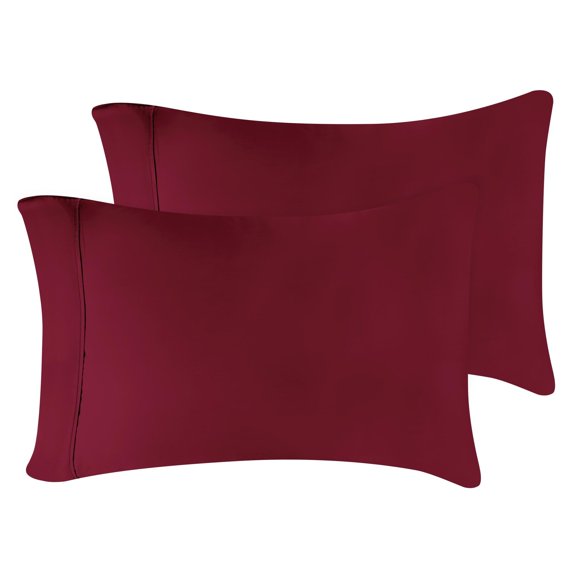 Superior 300 Thread Count Pillowcase Set, King/ Cal King, Burgundy