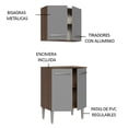 thumbnail image 4 of Kit Alacena Superior Y Gabinete Bajo Cocina Madesa Emilly G, 4 of 8