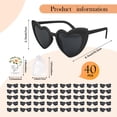 thumbnail image 2 of Lentes de Sol BUWUSMU Negros en Forma de Corazón 40 Sets Recuerdos para Bodas, 2 of 7
