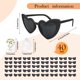 thumbnail image 2 of Lentes de Sol BUWUSMU Negros en Forma de Corazón 40 Sets Recuerdos para Bodas, 2 of 7