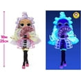 thumbnail image 5 of LOL Surprise OMG Dance Dance Dance Miss Royale Fashion Doll with 15 Surprises Including Magic Blacklight, Shoes, Hair Brush, Doll Stand and TV Package, 5 of 7