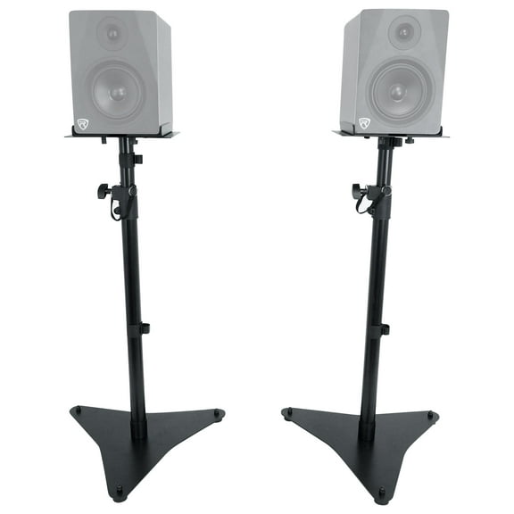 Rockville RVSM5 Pair Studio Monitor Bookshelf Speaker Stands w/Adjustable Height
