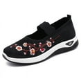 thumbnail image 1 of Zapatos de madre, otoño, nuevos zapatos bordados de boca poco profunda, zapatos informales transpirables para mujer, zapatos perezosos sin cordones para el cabello, 1 of 5