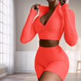 thumbnail image 4 of de entrenamiento, Conjuntos de leggings de yoga de cinturo , Conjunto deportivo para mujer, Ropa de gimnasio, cremallera frontal - naranja, L L BLESIY Traje de entrenamiento, 4 of 8