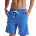 thumbnail image 2 of cfhntfmh Men's Casual Stretch Cargo Shorts Classic Drawstring Elastic Waist Loose Fit Work Shorts with Multi Pockets, 2 of 7