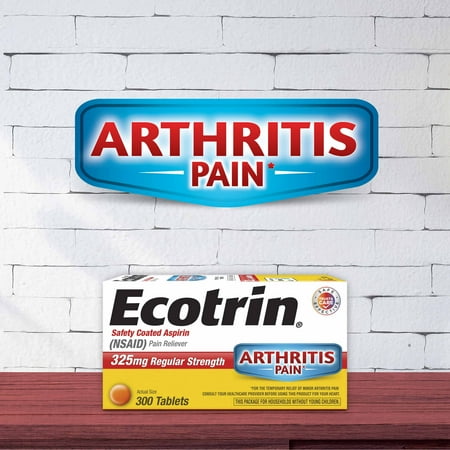 Ecotrin Regular Strength Safety Coated Aspirin, Arthritis Pain, 125 Tablets