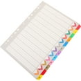 thumbnail image 1 of 12 Sheets Household Notebook Dividers Office Tab Dividers Convenient Binder Tabs Book Accessory, 1 of 8