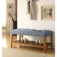 thumbnail image 1 of ACME Charla Bench in Blue & Oak, 1 of 3