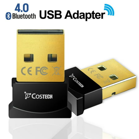 Costech Bluetooth 4.0 USB Adapter Gold Plated Micro Dongle 33ft/10m Compatible with Windows 10,8.1/8,7,Vista, XP, 32/64 Bit for Desktop , Laptop,