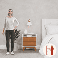 thumbnail image 6 of Kappesberg Paris 2-Drawer Nightstand with Open Shelf and Built-in Handles - White/Golden Oak - for Adults and Teens, 6 of 8