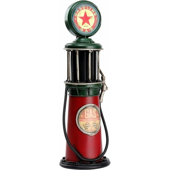 Gas Pump Model Home Decor Money Piggy Bank Metal Gas Station Gasoline Pump Petroliana Statue Old Fashion