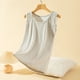 thumbnail image 1 of Ropa interior térmica para mujer, otoño e invierno, camiseta térmica de tirantes con cuello redondo y forro polar suave, sin mangas, de poliéster., 1 of 3