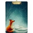 thumbnail image 1 of FMSHPON FoxSnowflakes Clipboard Hardboard Wood Nursing Clip Board and Pull for Standard A4 Letter 13x9 inches, 1 of 7