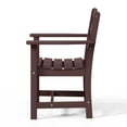 thumbnail image 3 of WestinTrends Ashore Outdoor HDPE Patio Classic Dining Arm Chair, Dark Brown, 3 of 9