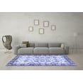 thumbnail image 3 of Ahgly Company Indoor Square Abstract Blue Modern Area Rugs, 3' Square, 3 of 4