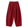 thumbnail image 7 of Xdegoge Womens Wide Leg Lounge Pants Casual Loose Fit Pleated Trousers with Pockets High Waisted Elastic Flowy Beach Yoga Pants for Summer Vacation, 7 of 7