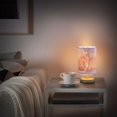 thumbnail image 6 of Pink and Lilac Peony Flowers Table Lamp with USB Port LED Warm Light Lamp Night Light Home Decor, 6 of 7