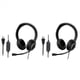 thumbnail image 1 of 2X Auriculares USB con Cable para Centro de Llamadas, Auriculares con Micrófono, Auriculares Supraaurales con Cancelación de Ruido para Juegos, para Ordenador, PC y Portátil, 1 of 6