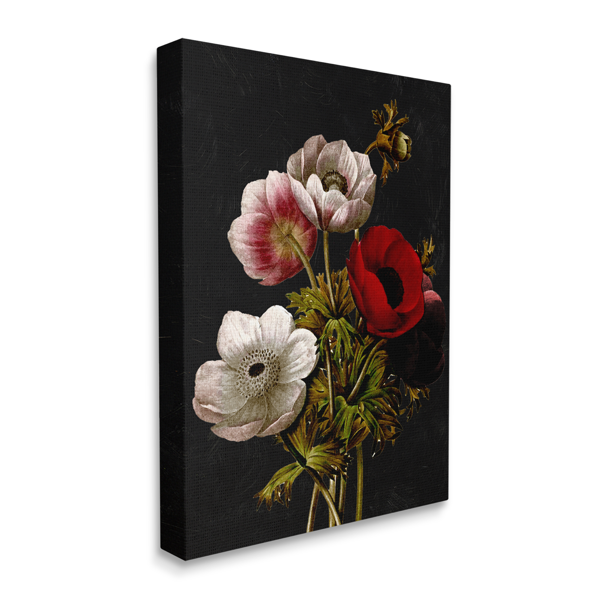 Stupell Industries Vintage Poppy Bouquet Botanical & Floral Painting Gallery Wrapped Canvas Print Wall Art, 24 x 30