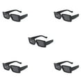 thumbnail image 3 of kurtrusly Rectangular Lightweight Frame Protection For Fashionable Look PC Materials Eyeglasses Bright black frame 5Set, 3 of 6