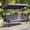 Gray, variant on BaPiPro Gray 3-Seat Metal Outdoor Patio Swing, 2-in-1 Convertible Swing Bed with Adjustable Canopy, Removable Cushions & Foldable Side Table for Garden Porch Deck