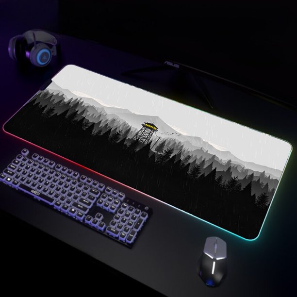 Alfombrilla de ratón RGB para Gaming, LED grande para Gamer alfombrilla de ratón, XXL, luminosa, para escritorio, retroiluminada LIUWENJING unisex