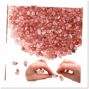 Watermelon Red Chip Stone Beads 400pcs - Irregular Gemstones for DIY Jewelry Making - 5-8mm Size