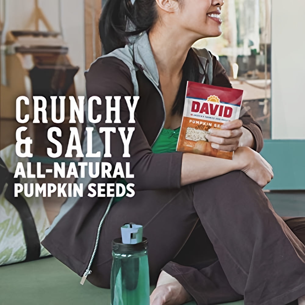 David's Salted & Roasted Sunflower Seeds, Pack of 3 5.25 oz Bags All Natural Pumpkin Seeds