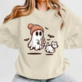 thumbnail image 3 of WEAIXIMIUNG Chandails en Molleton pour Femmes Coupe Ample Automne Imprimé Col Rond Pull Décontracté Manches Longues Blouse Ample, 3 of 4