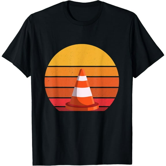 Exquisite and comfortable-Traffic Cone Retro Safety Cone Funny Halloween Costume T-Shirt