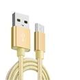 thumbnail image 1 of Methold Cable de datos universal de 2 piezas para teléfonos inteligentes Android Línea de cable de carga de teléfono Teléfono y Comunicación Oro, 1 of 6