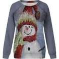 thumbnail image 3 of GHSDFBB Chandails de Noël pour Femmes Mode Loisirs Imprimé Graphique Manches Longues Hauts Mignons Chandail en Molleton Col Rond Cadeau de Noël, 3 of 5