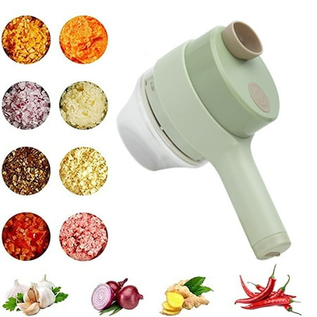

Handheld Electric Vegetable Cutter Set Electric Garlic Mud Shredder Mini Portable Cordless Food Processor with Brush for Garlic Pepper Chili Onion Celery Ginger and Meat