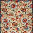 thumbnail image 4 of 10' X 13' Beige Orange And Red Toile Non Skid Indoor Outdoor Area Rug, 4 of 7