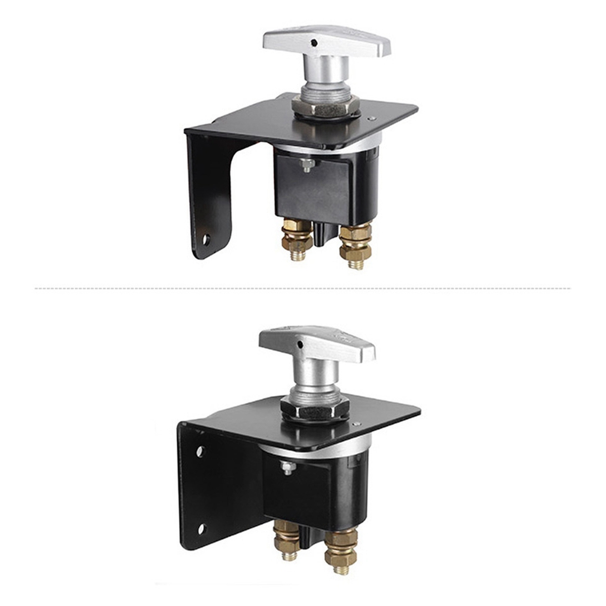 12V Battery Switch Heavy Duty Battery Circuit Cutter Disconnecter Isolator with Keyhole for RV Camperize A,1 x battery disconnect switch 1 x locking plate,Black