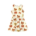 thumbnail image 3 of DORKASM Girls Sleeveless Print Dress: Black & Pink Polka Dot Summer Sundress Saffron 120, 3 of 4