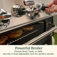 thumbnail image 6 of Cuisinart 28” Outdoor Griddler and Broiler Combo, 2-in-1 Carbon Steel Flat-Top Grill and Broiler with Hood, Adjustable Rack, Wheels, Side Tables, Large Cooking Area for BBQs, Outdoor Griddle Station, 6 of 12