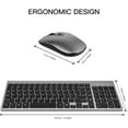 thumbnail image 4 of Combinaison Clavier et Souris Sans Fil, Cimetech Ensemble Compact Pleine Grandeur Clavier et Souris Sans Fil 2,4G Ultra-Mince au Design Tendance, Convient aux Windows, Ordinateurs, Bureaux, PC, Portables-, 4 of 6