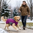 thumbnail image 5 of CSStudio Hooded Leg‑Less Dog Winter Coat, Fleece Lined Warm Pullover Jacket with Leash Hole for Medium Large Dogs, 5 of 9