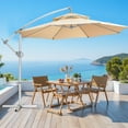 thumbnail image 5 of Bigleap 2 Tiers 10ft Offset Umbrella Cantilever Patio Hanging Umbrella Outdoor Market Umbrella,Beige, 5 of 9