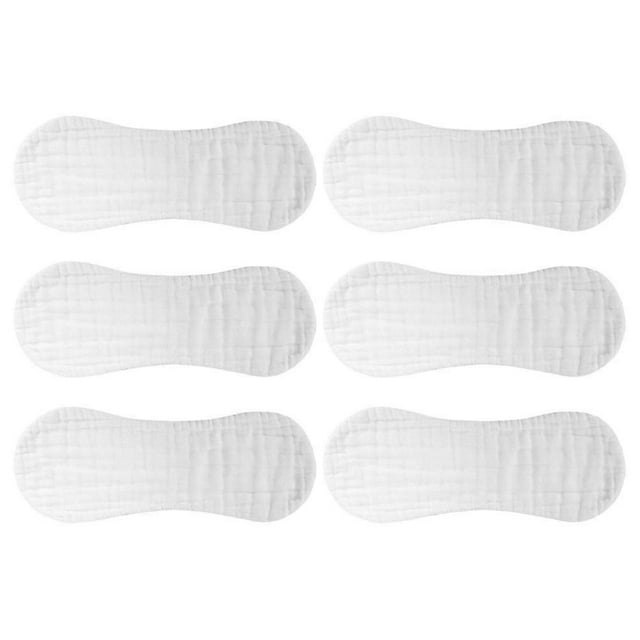 Baby Muslin Burp Cloths Cotton for Feeding 6Pcs White Soft Washable Cloths