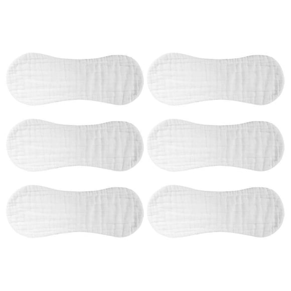 Baby Muslin Burp Cloths Cotton for Feeding 6Pcs White Soft Washable Cloths