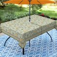 thumbnail image 2 of Green Outdoor Tablecloth with Umbrella Hole 60" x 84" Waterproof Zipper Table Cloth for Patio Table - Ideal Tablecloths for Picnics, Camping, and Yard Use, 2 of 6