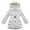 White, variant on Girls' Padded Winter Jacket with Belt and Faux Fur Hood RH0784